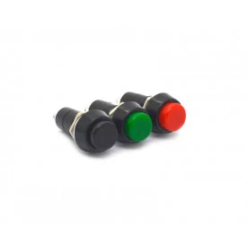 Chave Push-Button com 2 Terminais e sem Trava Desliga/(Liga) 1A/250Vac - PT/VD/VM - PBS-11B