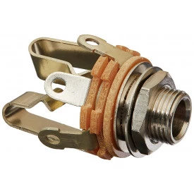 Jack J10 Estéreo Switchcraft 1/4" com rosca curta circuito aberto 12B - Cód. 10B030