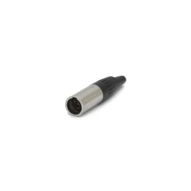 Conector Mini XLR Macho Solda Fio Para Cabo 4 Vias - WTN-11-1328/4P