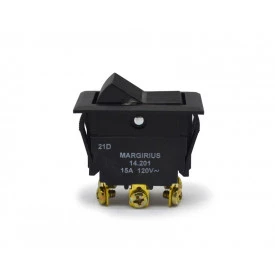 Chave Gangorra / Tecla Plástica Bipolar 15A/120V 14.201 Liga/Liga MFT1FP1Q - Margirius