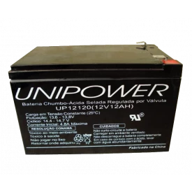 Bateria Chumbo-Ácida Regulada por Válvula (VRLA) UP12120 (12V 12Ah)