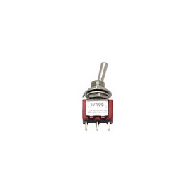 Chave Alavanca Metálica Unipolar Solda Fio 3A/120V ou 1A/250V 17.108 (Liga)(Liga) - 17.108 A2B1STSE - Margirius