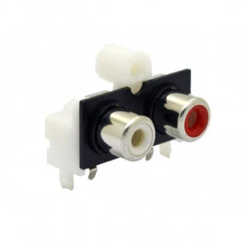 Jack RCA Duplo PCI 90º para fixação 1.5.152
