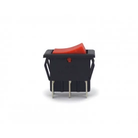Chave Gangorra / Tecla Bipolar sem Trava cor Vermelha 3A/250Vac e 6A/120Vac 20.208 Liga/(Liga) M2FT4EE3S - Margirius