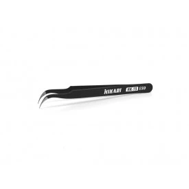 Pinça de Ponta Curva de Aço Inox Antiestática 116mm - HK-15 ESD - Hikari