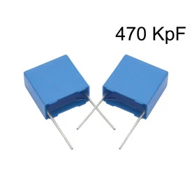 Capacitor Poliéster Film 470KpF ( 0.470uF / 470nF / 474 ) Série B32522 - Epcos - 250V a 400V