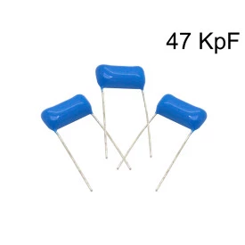 Capacitor Poliéster Film 47KpF ( 0.047uF / 47nF / 473 ) Série B32591 - Epcos - 100V a 630V