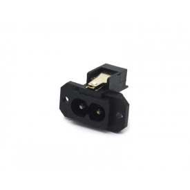 Tomada para Chassis para Soldar com 3 Terminais cor Verde - 35050
