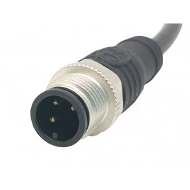 Conector M12 Macho 3 Vias com Rabicho - MA12MAHD03ST03CB25
