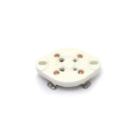 Soquete para Válvula de 4 Pinos Cerâmico (Solda Fio) - 4PIN