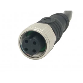 Conector M12 Fêmea 4 Vias com Rabicho - MA12FAHD04ST03CB25