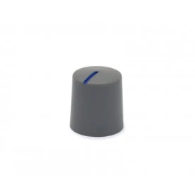 Knob Rotativo Liso CT sem Parafuso - Cinza/Azul - 5212
