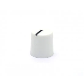 Knob Rotativo Liso CT sem Parafuso - Branco/Preto - 5213