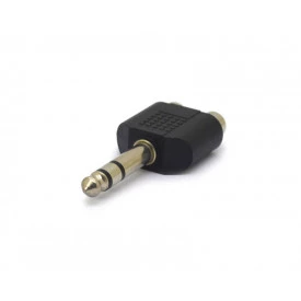 Adaptador Plug P10 6,35mm Estéreo para Jack RCA Duplo - 64.1.512