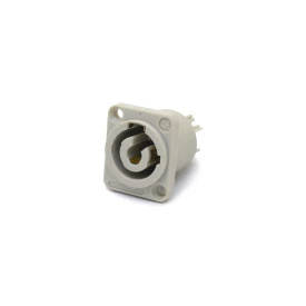 Conector Speakon Fêmea 3 Polos para Painel cor Cinza 20A/250Vac - 64.1.594