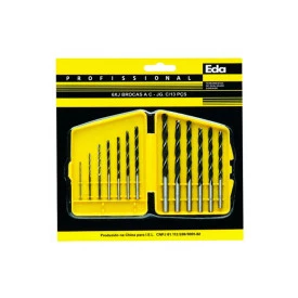 Broca de Aço Carbono com 13 Peças EDA 1/16 A 1/4" 6xJ