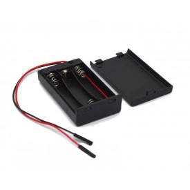 Suporte para 3 Pilhas AAA com Tampa - 719572-18-015 F