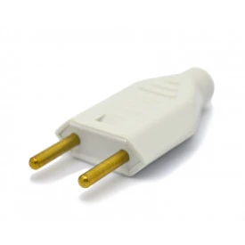Plug Tomada 2P+T 90º 10A/250V Cinza - 8314190 - FAME