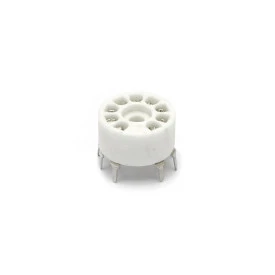Soquete para Válvula de 9 Pinos (Noval) Cerâmico (Solda em placa - PCI) - 9PINPCF