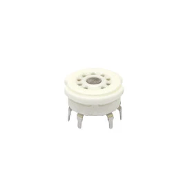 Soquete para Válvula de 9 Pinos (Noval) Cerâmico (Solda em placa - PCI) - 9PINPC