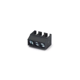 Conector Preto Multipolar AK550-03DS Fêmea 180º (Vertical) de 3 Vias - Passo 3.5mm - Phoenix Mecano