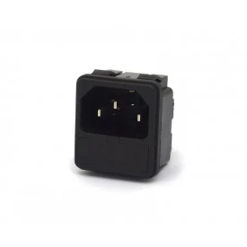 Tomada Tripolar Macho com Porta Fusível 10A/250V - AS-08