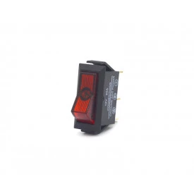 Chave Gangorra / Tecla com 3 Terminais e com Led Liga/Desliga 20A/12Vdc - Vermelha - ASW-09D - Jietong