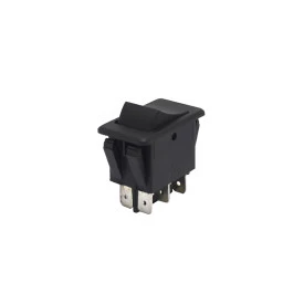 Chave Gangorra / Tecla Plástica Bipolar com 6 Terminais 35A/12V Liga/Liga - ASW-17-202 - Jietong