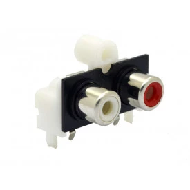 Jack RCA duplo PCI 90º para fixação AV2-8,4-10