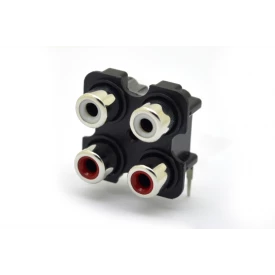 Jack com 4 RCA para PCI 90° - JL15024 - Jiali