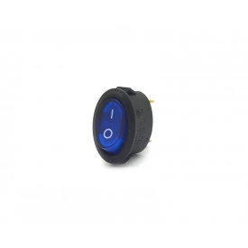 Chave Gangorra / Tecla Oval com 3 Terminais 6A/250V com Neon Azul - KCD1-115N