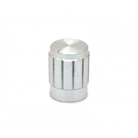 Knob de Alumínio para Potenciômetro de Eixo Estriado - B13x17 - Cromado