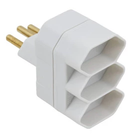 Benjamim 2 Polos + Terra 3 Saídas 20A 250V - Cinza - Fame