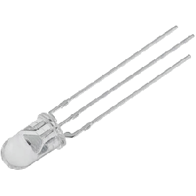Led 5mm Bicolor Transparente com 3 Terminais - acende nas cores Vermelho e Verde - L-591EGC - Paralight