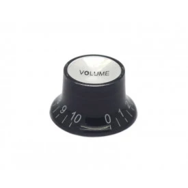 Knob Estriado Numerado (0-10) Marcação "Volume" Preto - C-2009-V