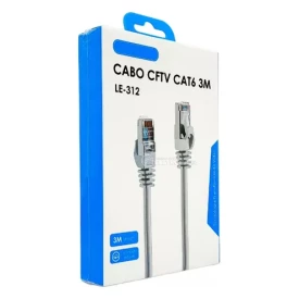 Cabo CFTV CAT6 3M Cinza - LE-312