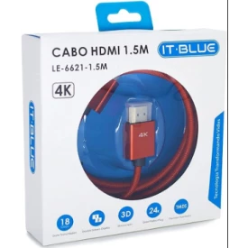 Cabo HDMI + HDMI 4K 1.5M - LE-6621