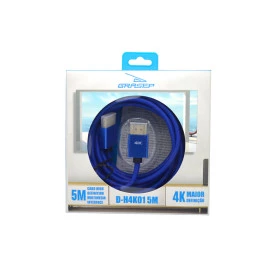 Cabo HDMI Blindado Multimedia 2.0 4K de 5 Metros - D-H4K01 - CB-70