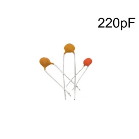 Capacitor Cerâmico Disco 220pF ( 221 / 0.22nF / 0,00022uF ) - 50V a 2000V