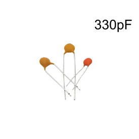 Capacitor Cerâmico Disco 330pF ( 331 / 0,33nF / 0,00033uF ) - 50V a 4000V