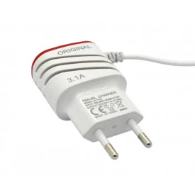 Carregador V8 Micro USB 5V 3.1A com 2 USB - FT-34