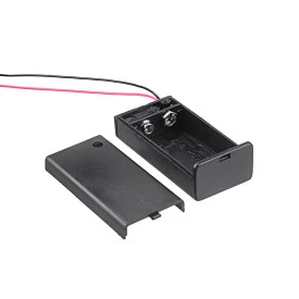 Case para Bateria 9V com Chave Liga/Desliga e com Fio de 15cm - 64-424