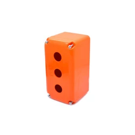 Caixa Plástica Com Furo para Três Botoeiras - Laranja - CB-003 - Patola