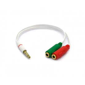 Cabo Adaptador de 2 P2 Fêmea Maleável para 1 P2 Macho (Dourado) - CB-118