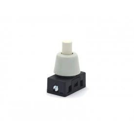 Chave Push-Button com Trava para Painel Liga/Desliga 2A/250V - Cinza - 1185CZ-N