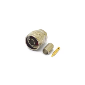 Conector N 50 Ohms Macho Reto Cabo Crimpagem RG-59 / RGC-59 Pino Solto - CM-3CR - Gav 117 - KLC