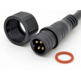 Conector Circular à Prova D'Água Macho 4 Vias - AH-M19-0504MMP