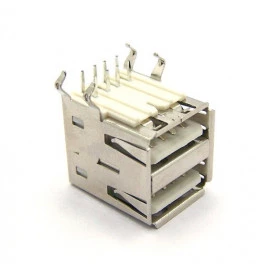 Conector USB A Fêmea Duplo 90º PCI - DS1096