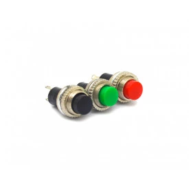 Chave Push-Button com 2 Terminais sem Trava Desliga/(Liga) - PT/VD/VM - DS-314
