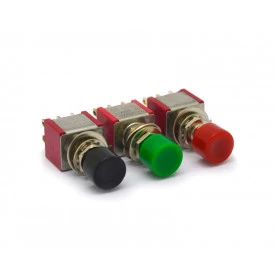 Chave Push-Button com 6 Terminais e sem Trava Liga/Liga 2A/250V - PT/VD/VM - DS-622
